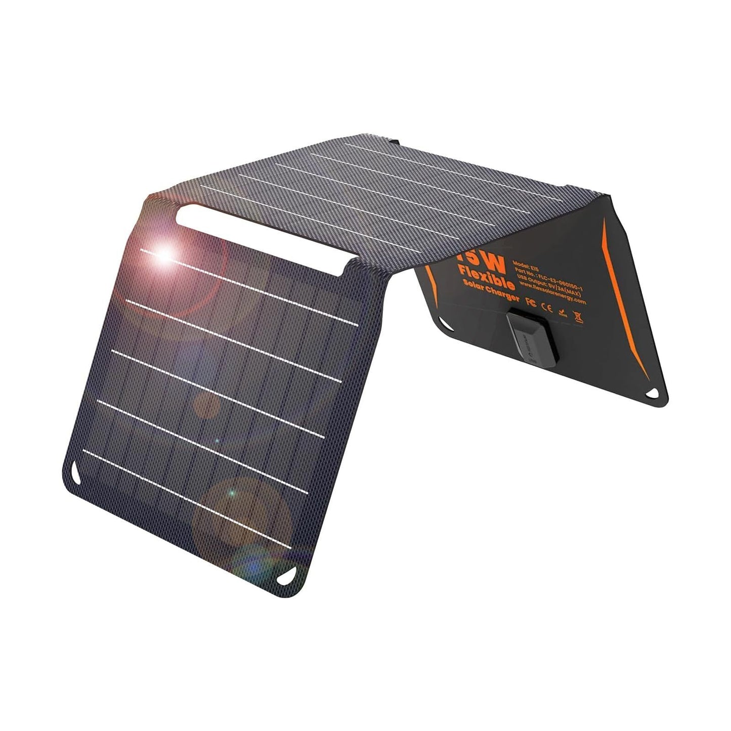 15W USB Solar Panel Small Portable Foldable Solar Charger (5V/3A Max), Solar ...
