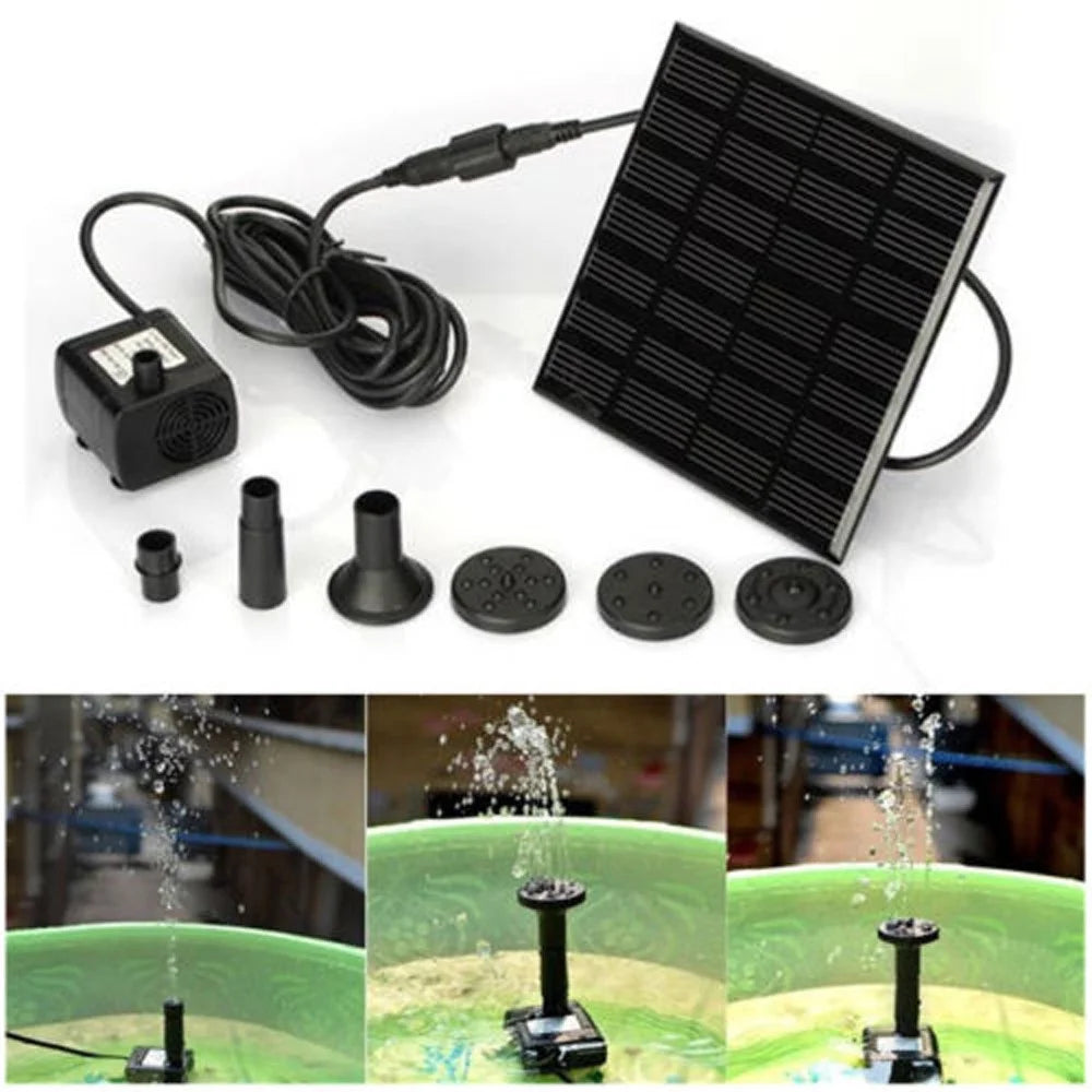 Clearance!Solar Water Pump Kit,Solar Fountain for Birdbath,Solar Water Panel Power Pump Kit Pool Garden Pond Watering Submersible for Pond, Pool, Garden, Fish Tank, Aquarium