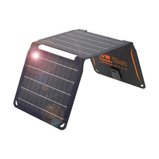 15W USB Solar Panel Small Portable Foldable Solar Charger (5V/3A Max), Solar ...