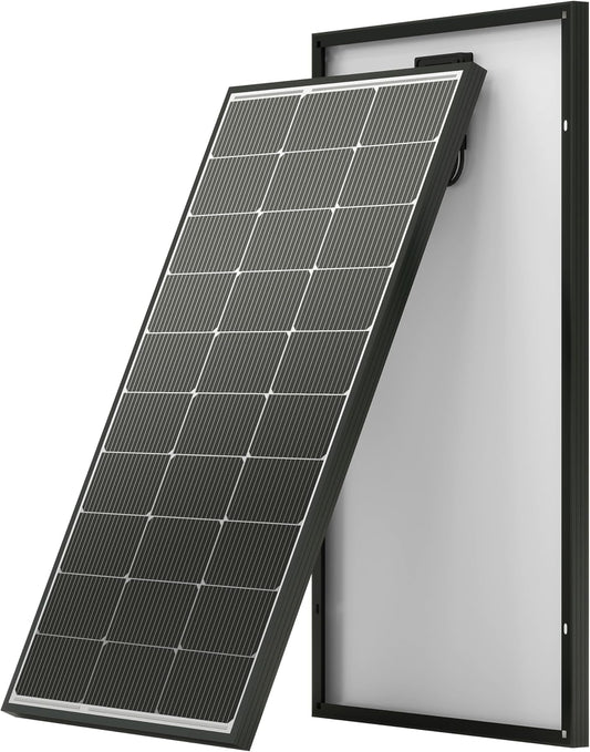 100 Watt Solar Panel, N-Type 16BB High Efficiency 12 Volt Solar Panels, 25% High Coversion Rate Solar Module PV Charge for Boat Rooftop Caravan and Other Off-Grid System
