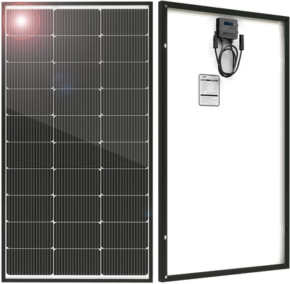 100 Watt Solar Panel, N-Type 16BB High Efficiency 12 Volt Solar Panels, 25% High Coversion Rate Solar Module PV Charge for Boat Rooftop Caravan and Other Off-Grid System